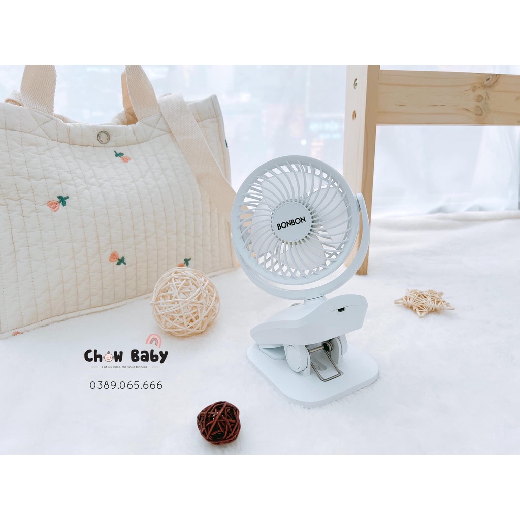 Quạt kẹp Bonbon xoay 360 nội địa Hàn Quốc