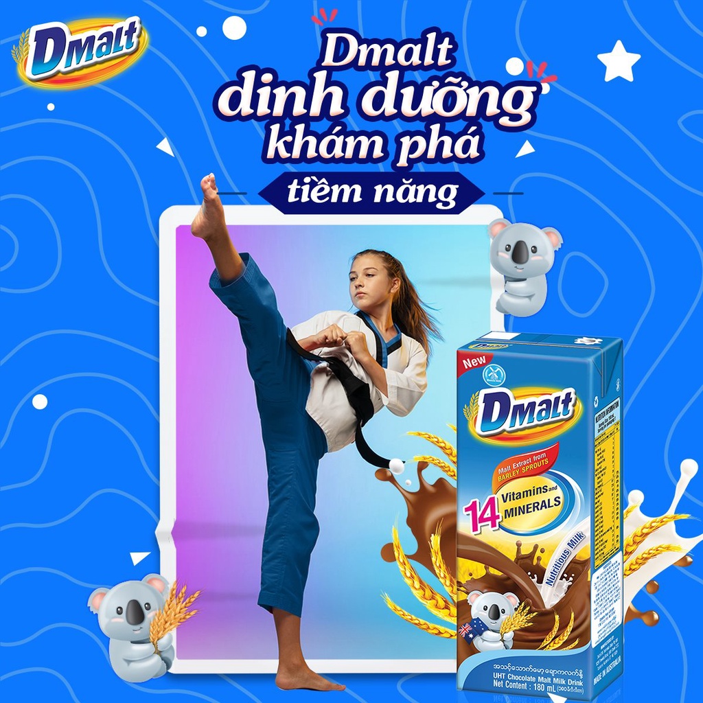 1 Thùng Sữa Lúa Mạch Dutch Mill Dmalt Socola 180ml