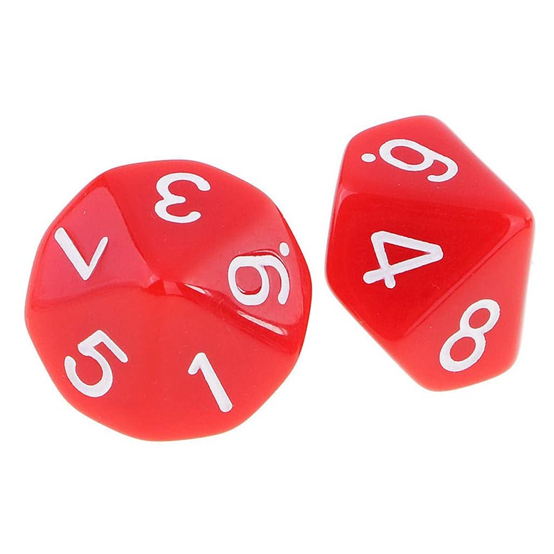 10 Xúc Xắc Đa Diện D10 16mm Màu Đen Để Chơi Game