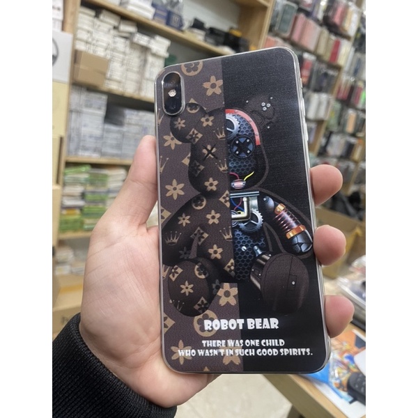 Miếng dán chống va đập PPF Skin hình Gấu LV dành cho iphone 6 đến 13 pro max