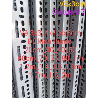 (dài 100cm) thanh sắt v lỗ 3x3cm 1m