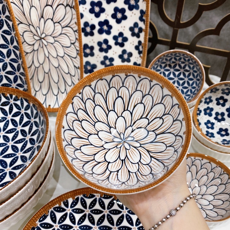 Bát Đĩa Decor, Chén Dĩa dễ thương, Bát ăn cơm Sét Mây Nhật 10 món siêu đẹp.