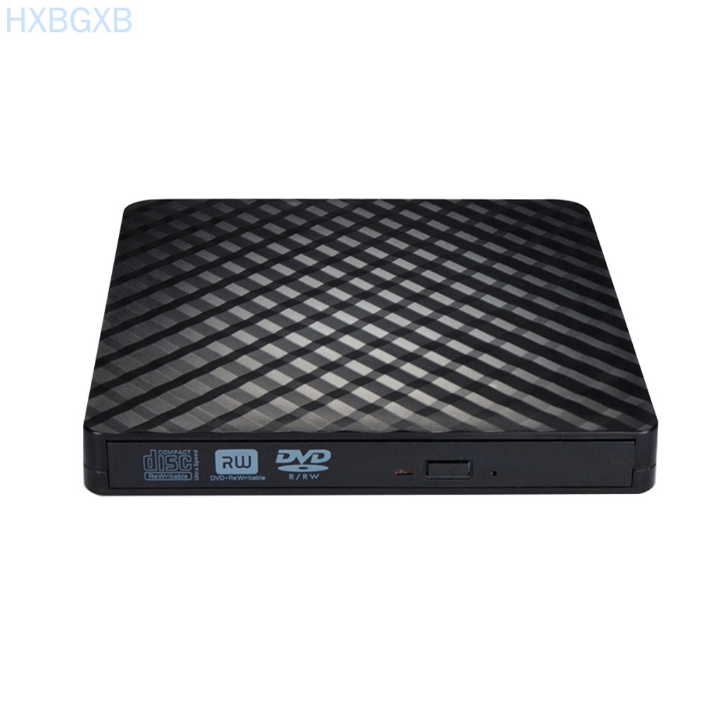 HXBG PC Laptop External USB 3.0 DVD RW CD Writer Portable Optical Drive Burner Reader Player Tray