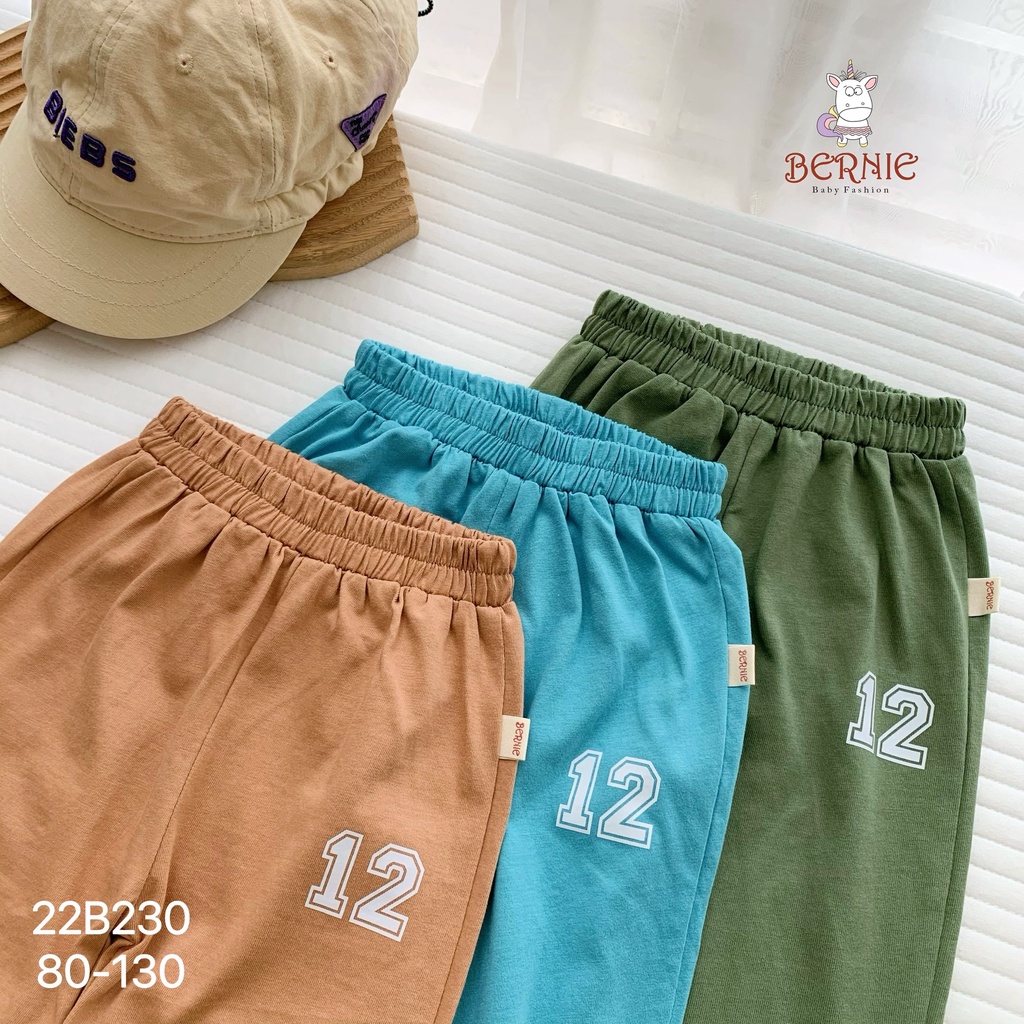 Bộ cotton dài tay unisex cho bé, bộ thun tay dài cotton mềm Bernie