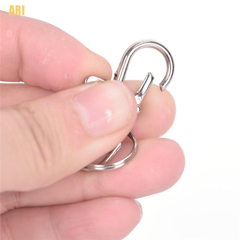 [VI] Set 10 Móc Khóa Tôm Hùm Bạc Có Thể Xoay Vòng Dùng Làm Quà Tặng Túi Xách