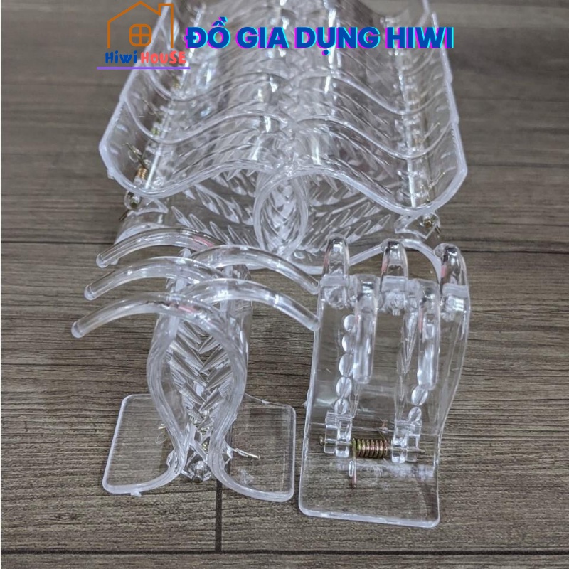 Vỉ 12 Cái Kẹp càng cua 3 răng 5 răng trắng trong cao cấp
