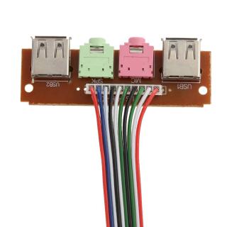 [rememberme]I/0 Audio Output Input Dual USB Front Panel Board Cable USB Audio Front Panel Mounting f