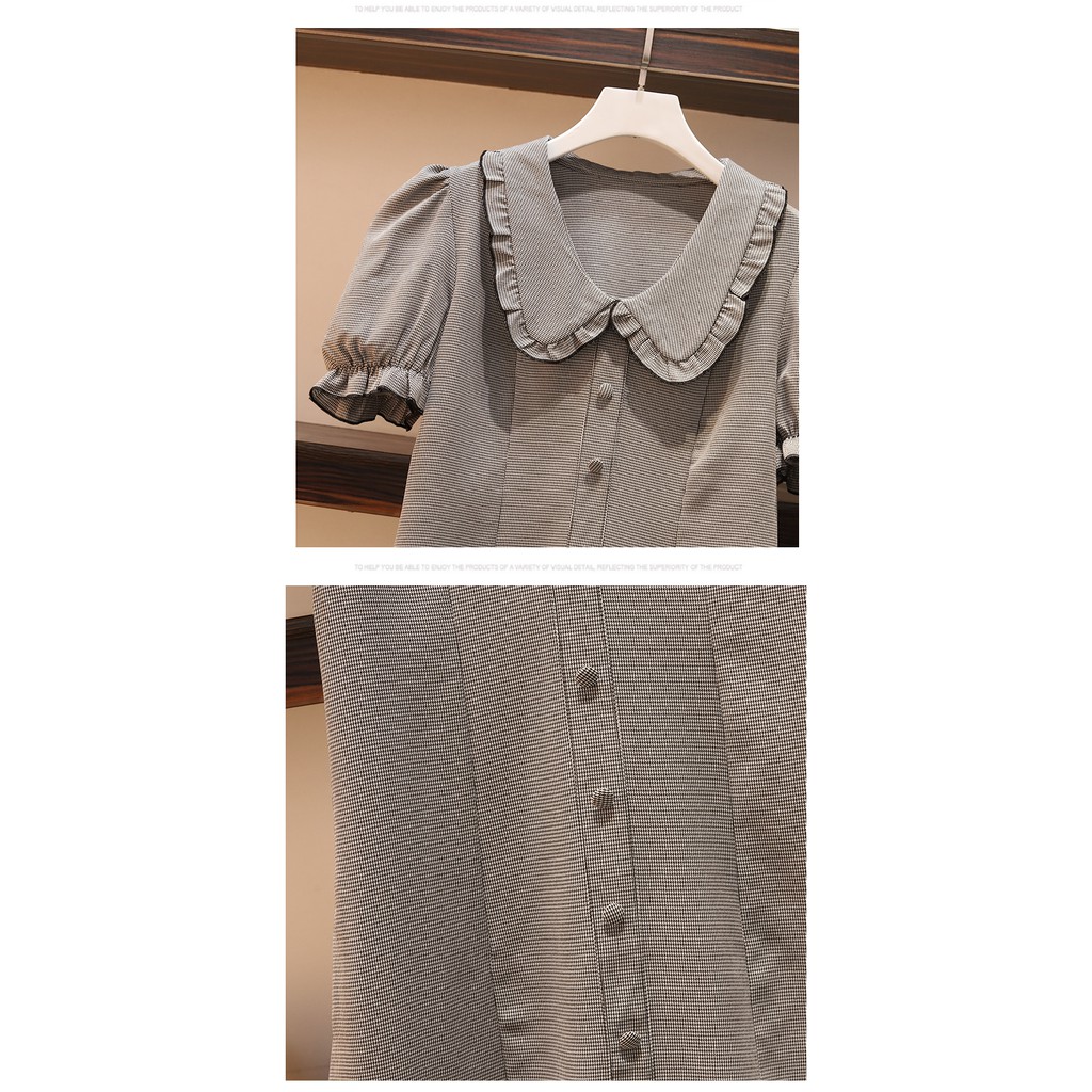 🌸Hàng Order🌸 Váy Bigsize Cổ Bèo Tay Bồng Đính Cúc Dọc Trẻ Trung Năng Động 🌸Hàng Quảng Châu | BigBuy360 - bigbuy360.vn