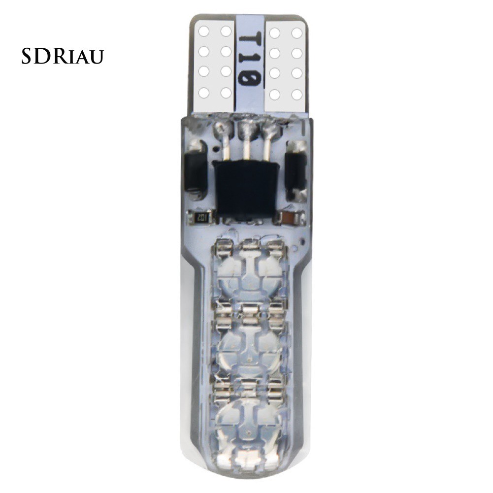 2Pcs T10 W5W 5050 6SMD RGB LED Car Wedge Light Lamp Bulbs with Remote Control