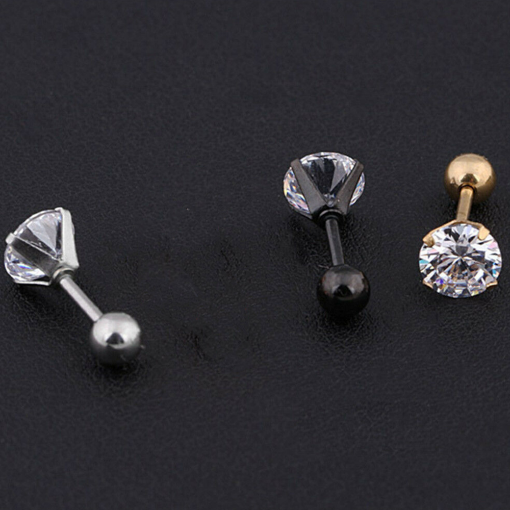 Earing Cz Prong Tragus Cartilus Stud Earring Ear Ring Stainless Steel