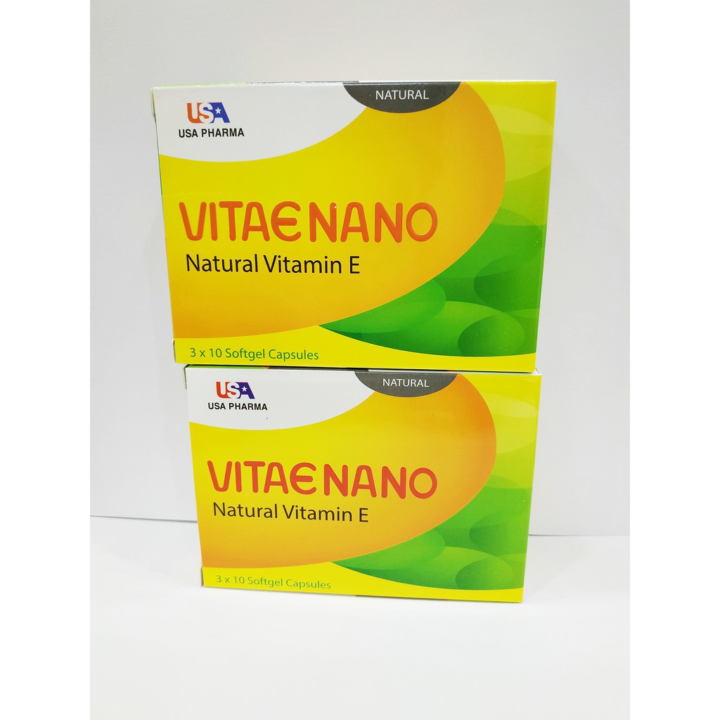 VITAMIN E400 NANO - UỐNG HOẶC BÔI - ĐẸP DA SÁNG DA NGUYÊN LIỆU NHẬP KHẨU MỸ - NATURAL VITAMIN E VITAE NANO - HỘP 30 VIÊN