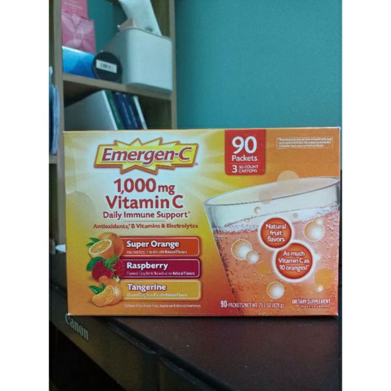 BỘT SỦI VITAMIN C tăng cường đề kháng Emergen-C Immune 1000mg Mỹ