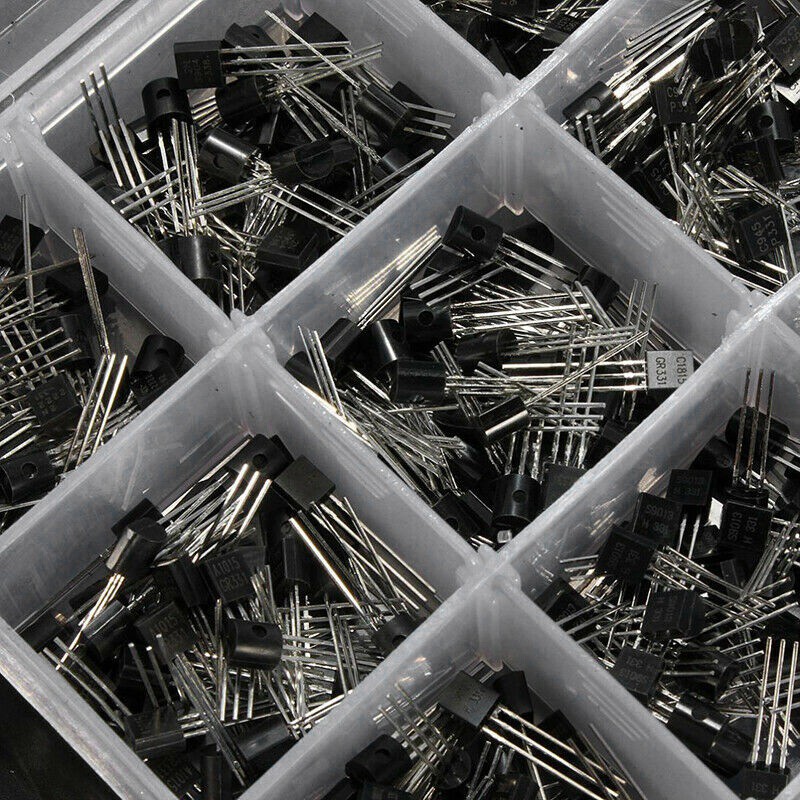 600Pcs 15 Value Transistor TO-92 Assortment Box Kit 2N2222 2N3904 2N3906 C945 S8050 S8550 S9014 S9013 9018