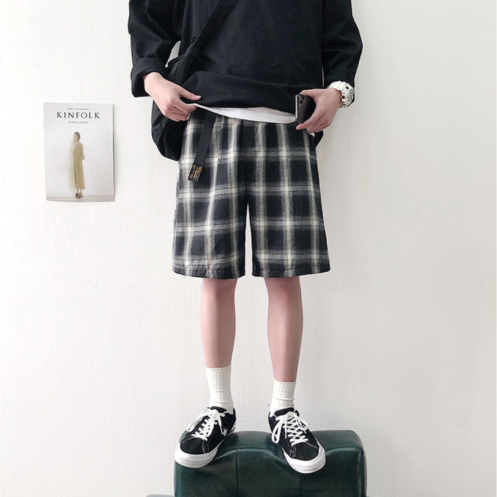 Quần Short, Quần Đùi Nam Nữ Kẻ Caro Đen Trắng Unisex  Hè 2021-QD09 | BigBuy360 - bigbuy360.vn