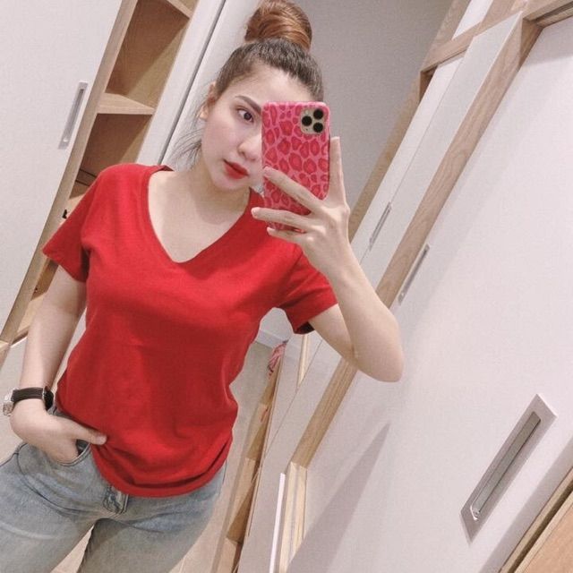 Áo thun ngắn tay cổ tim ♥️ FREE SHIP ♥️ Áo phông cổ tim | BigBuy360 - bigbuy360.vn