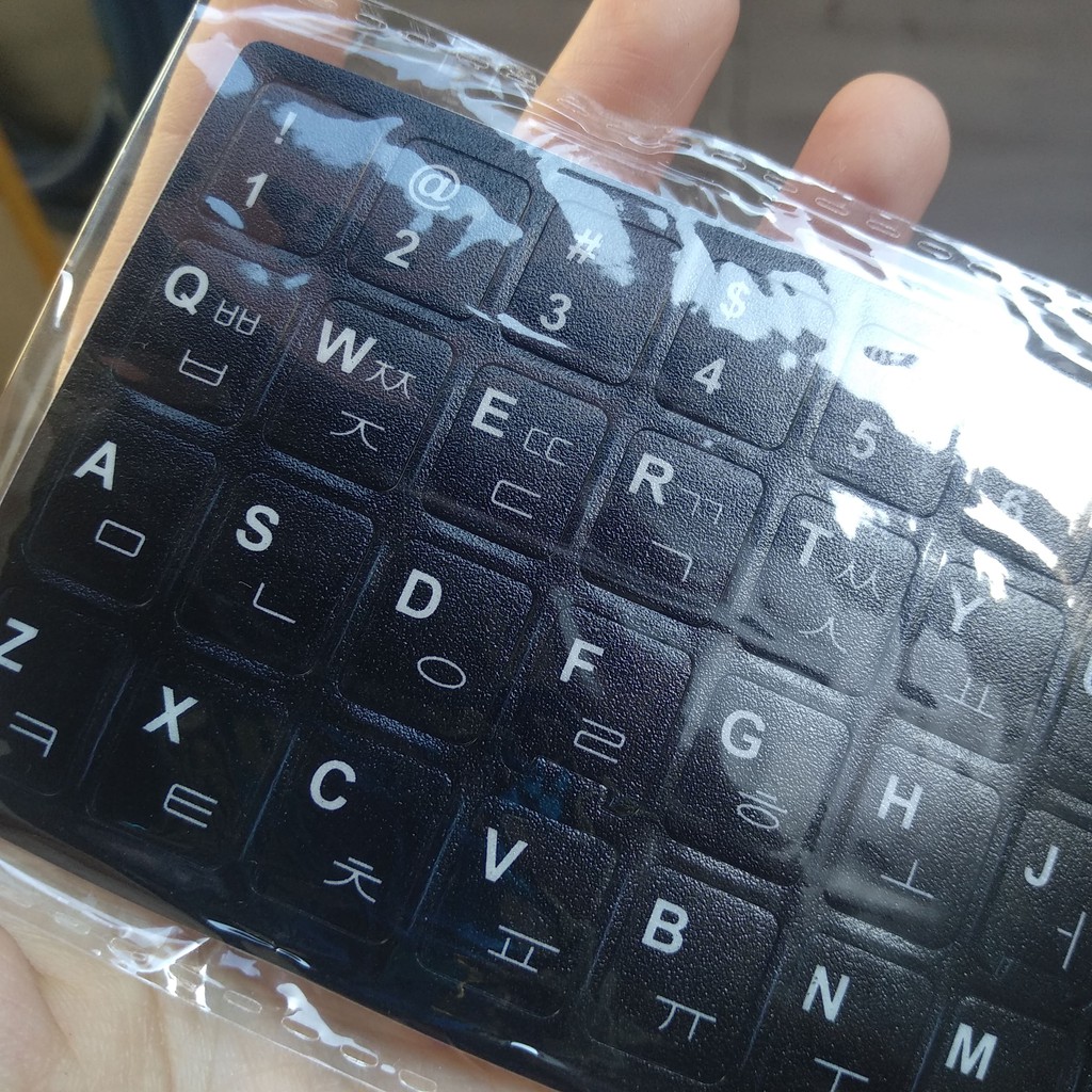 KOREAN 1.1cm Miếng dán bàn phím tiếng Hàn hangul Korea keyboard