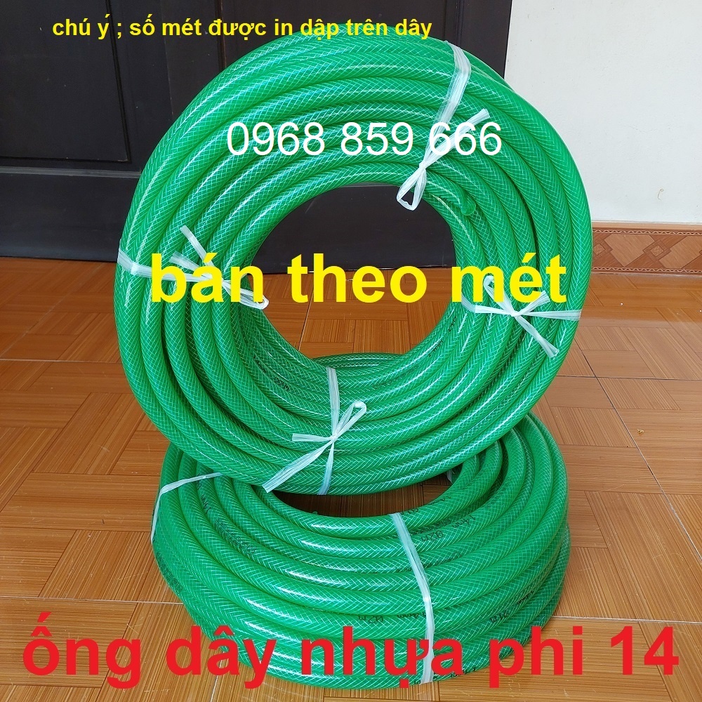 [Bán theo mét] Ống nước nhựa dẻo màu xanh phi 14, dây lưới nhựa dẻo, dây rửa xe, tưới rau, dẫn khí gas (1m dây phi 14)