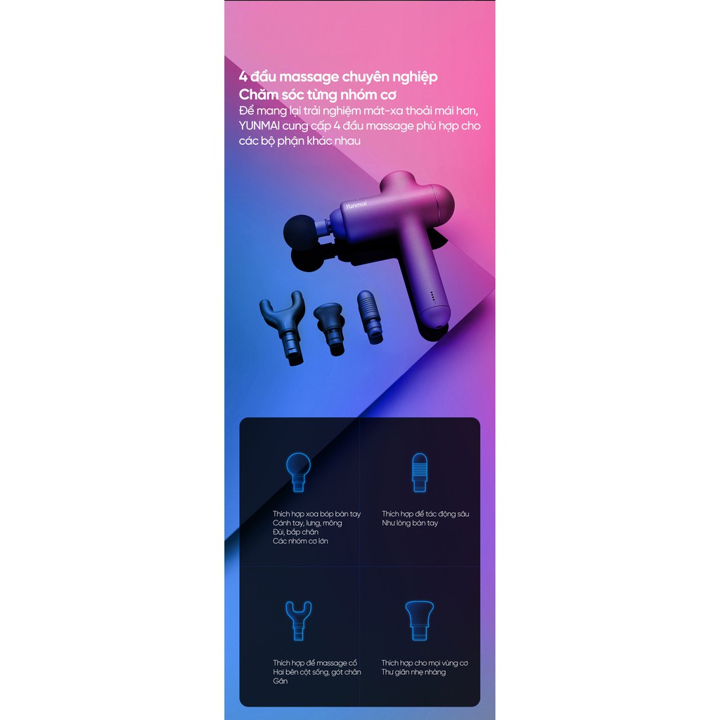 Súng massage Yunmai Slim Chic