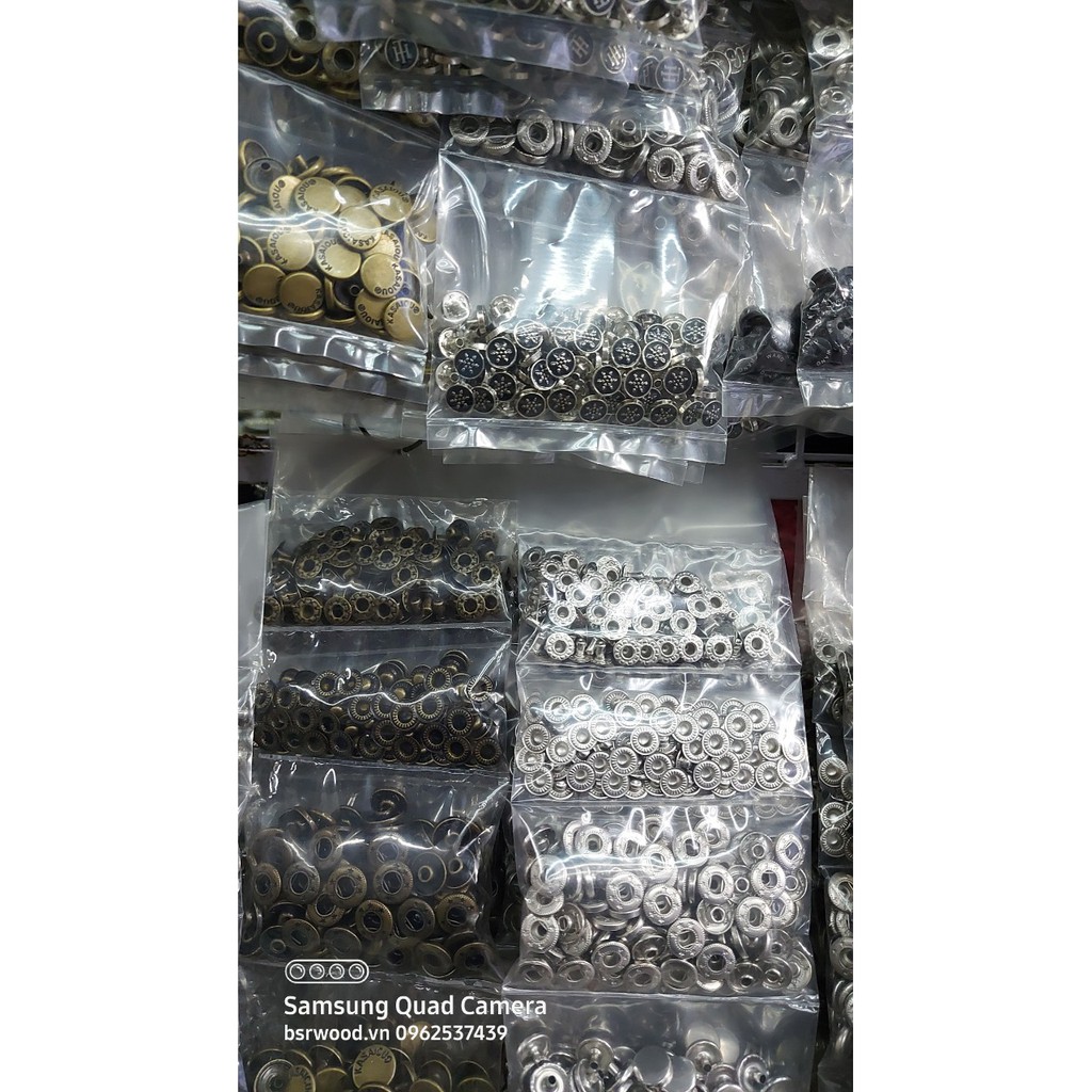 Nút bấm 4 thành phần (nút bóp) Nút quần jean 4 thành phần Loại 10mm Bằng thau Màu bạc, vàng, đồng, đen Phụ liệu may mặc | BigBuy360 - bigbuy360.vn