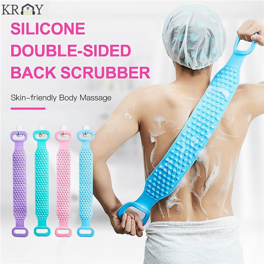 Dụng cụ kỳ lưng 2 mặt chất liệu silicone tiện dụng