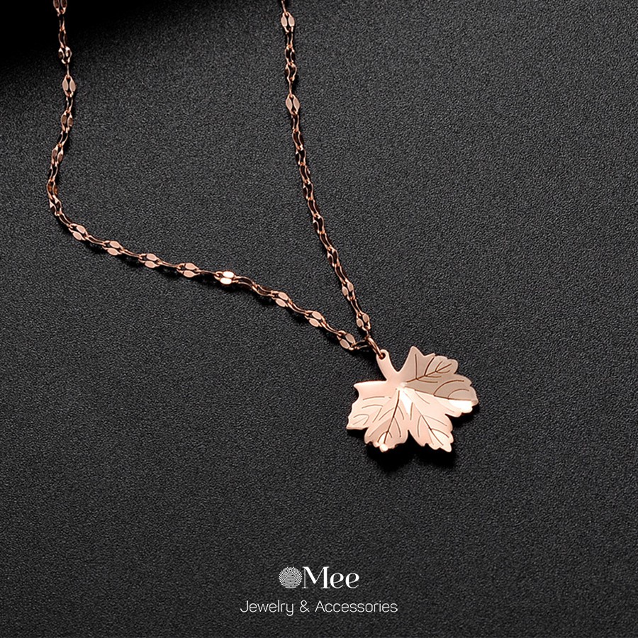 Dây chuyền nữ hình Lá phong - Hegde Maple - N2526- Trang sức Mee
