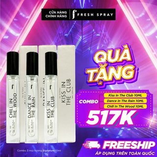 Nước hoa Unisex F Fresh Spray Combo 3 chai 10ml