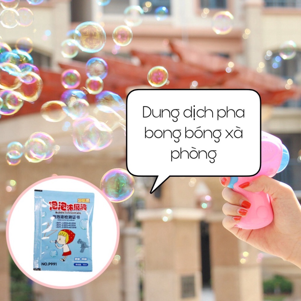 COMBO 3 Gói Nước Pha Bong Bóng Xà Phòng Dành Cho Đồ Chơi Thổi Bóng Của Bé (1429BGN)