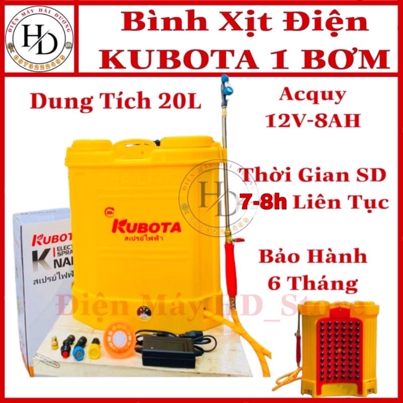 Bình xịt thuốc khử khuẩn.Bình xịt điện 1 Bơm KUBOTA 12V - 8AH | 20L cực mạnh.Bảo hành 6 T