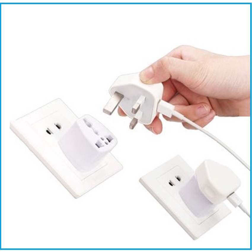 Đầu chuyển phích cắm đa năng từ 3 chân sang 2 chân dẹt