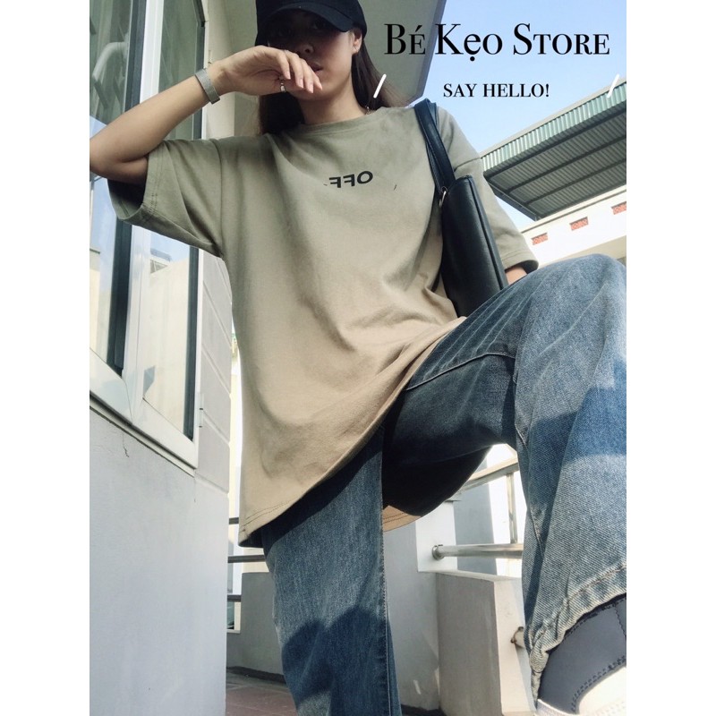 [ẢNH THẬT + VIDEO] Áo phông đẹp vải cotton cao cấp co giãn dày dặn form rộng oversize chữ OFF