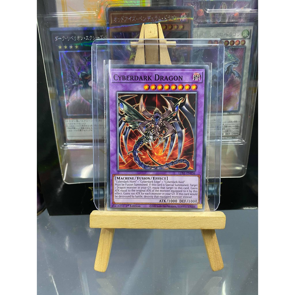 Lá bài thẻ bài Yugioh Cyberdark Dragon - Tặng bọc bài nhựa bảo quản