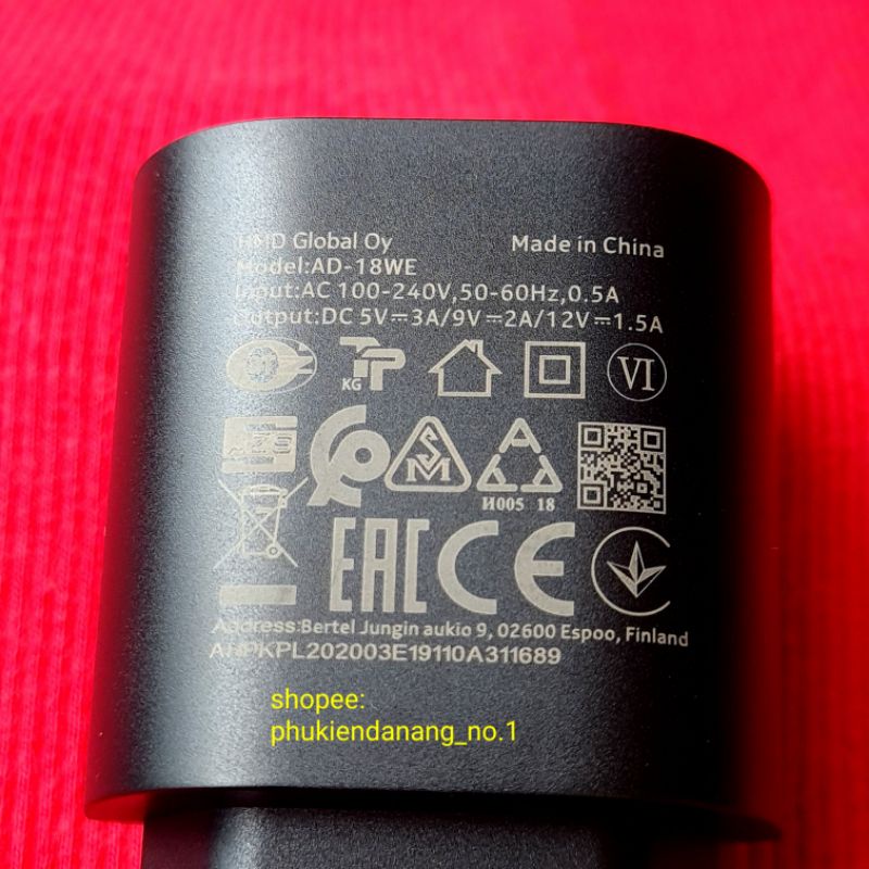 BỘ SẠC  NOKIA G10 / G11+ / G21 / 5.4 / 3.4 / 7.2 / 6.1 / 6.1Plus CHÍNH HÃNG NEW SEAL.