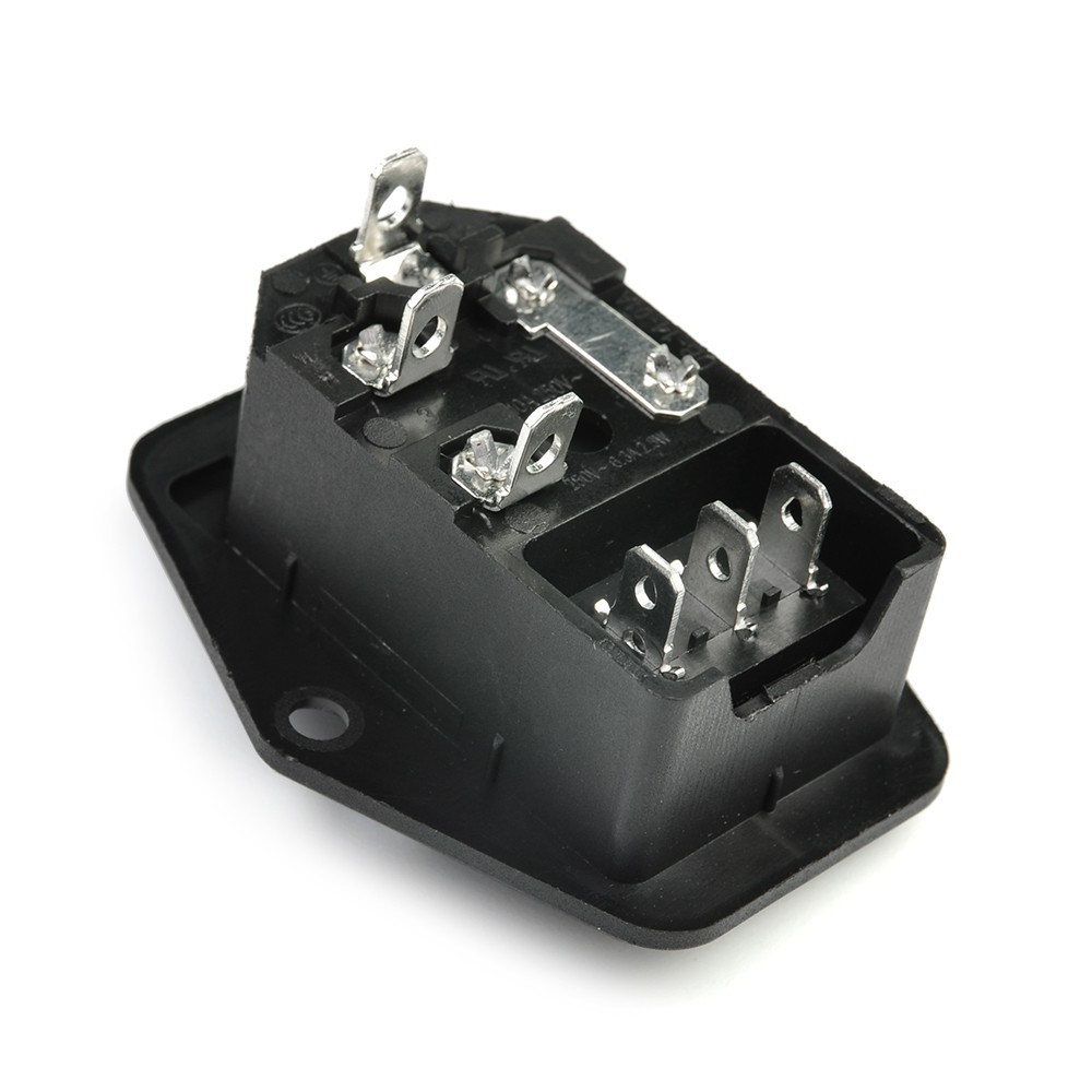 Cổng nguồn cắm đực với công tắc cầu chì/ 3 Pin IEC320 C14 AC/ điện 10A 250V