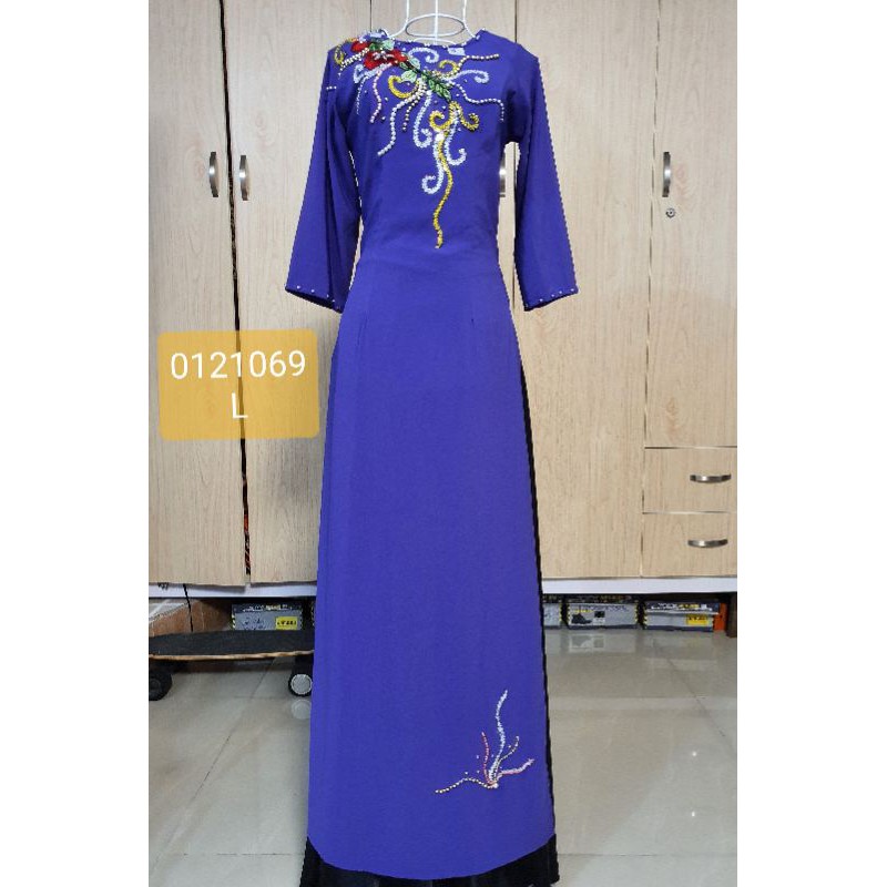 Áo Dài Mẹ lụa chifon đính kim sa