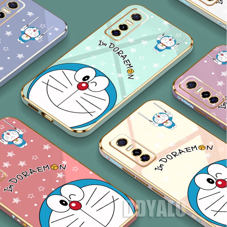 Ốp Điện Thoại Viền Vuông In Hình Doraemon Cho Samsung A13 A23 A33 A53 A73 5G A54 A34 5G