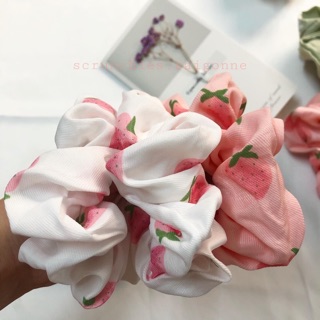 [Ảnh thật] Cột tóc scrunchies trái dâu