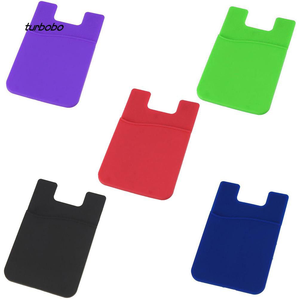Miếng dán mặt lưng điện thoại bằng silicone đựng thẻ ID / thẻ tín dụng