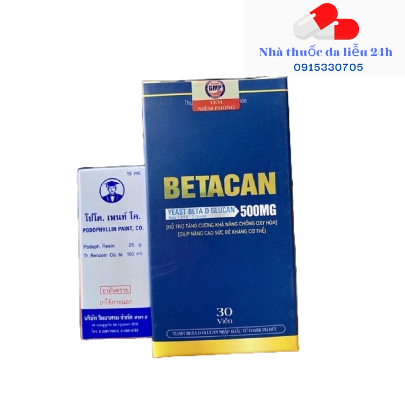 Betacan tăng cường miễn dịch đào thải HPV uống và bôi kết hợp - Nhà Thuốc Da Liễu 24h