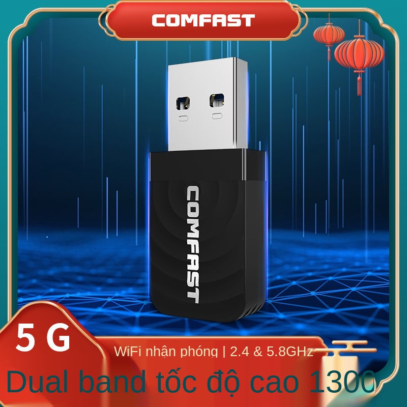 Trình điều khiển mini Mạng không dây USB miễn phí Card Gigabit 5G máy tính để bàn máy tính để bàn Bộ thu tín hiệu mạng w | BigBuy360 - bigbuy360.vn