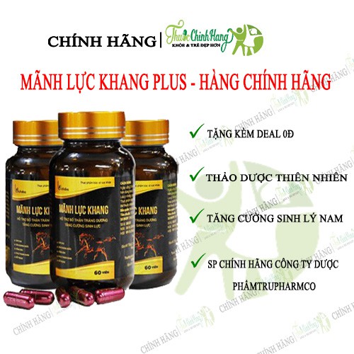 Mãnh Lực Khang- viên uống tăng cường sinh lý nam giới hộp 60 viên