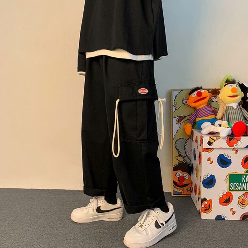 Quần Kaki Dài Ống Rộng Phối Túi Hộp Lớn Cá Tính Cho Nam | BigBuy360 - bigbuy360.vn