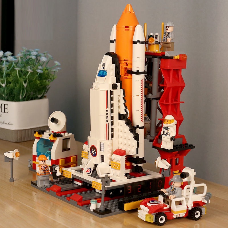 Khối Xây Dựng Tên Lửa Vũ Trụ Cậu Bé Ghép Hình Máy Bay Hàng Không Quà Tặng Đồ Chơi Trí Tuệ Lego