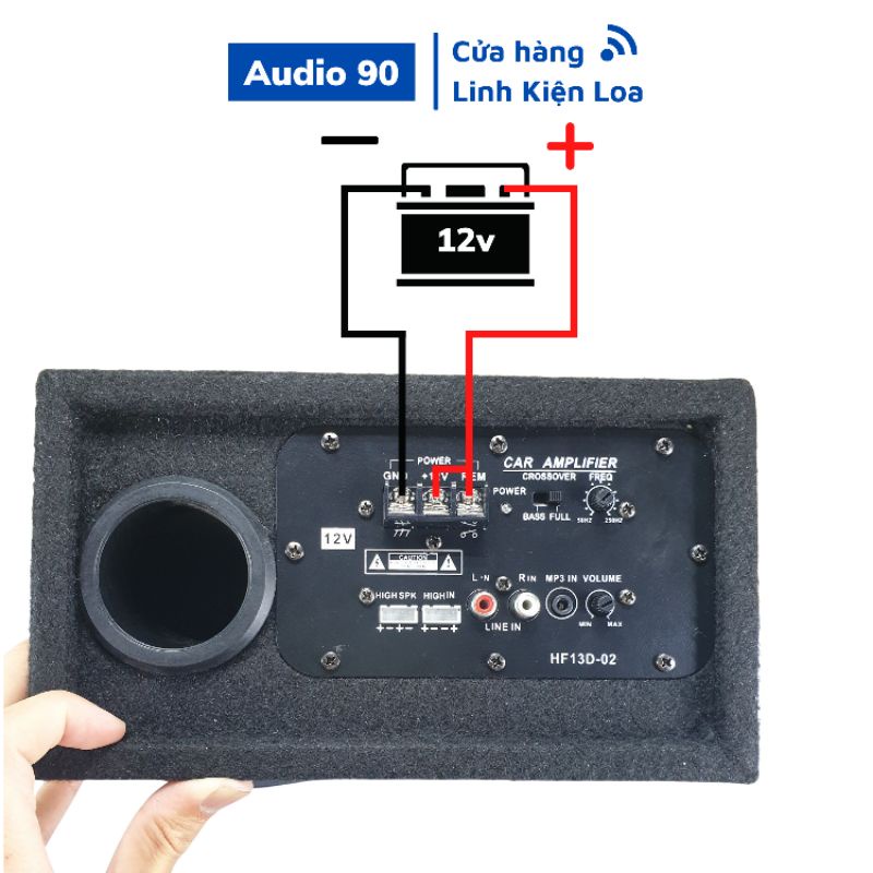 Loa sub ô tô 12V thương hiệu JBL kích thước loa 6.5 inch Cực Mạnh