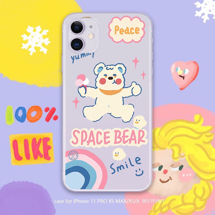 Ốp điện thoại TPU Gấu Space 6 6S 6Plus 6S Plus 7 8 7Plus 8Plus X XSMax 11 ProMax XR - Xưởng Ốp Việt Nam M803 | BigBuy360 - bigbuy360.vn