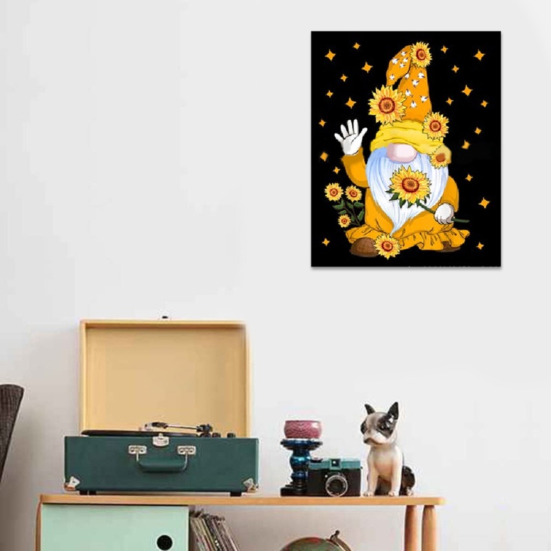 Bộ Tranh Đính Đá 5D Tự Làm Hình Hoa Hướng Dương Gnome