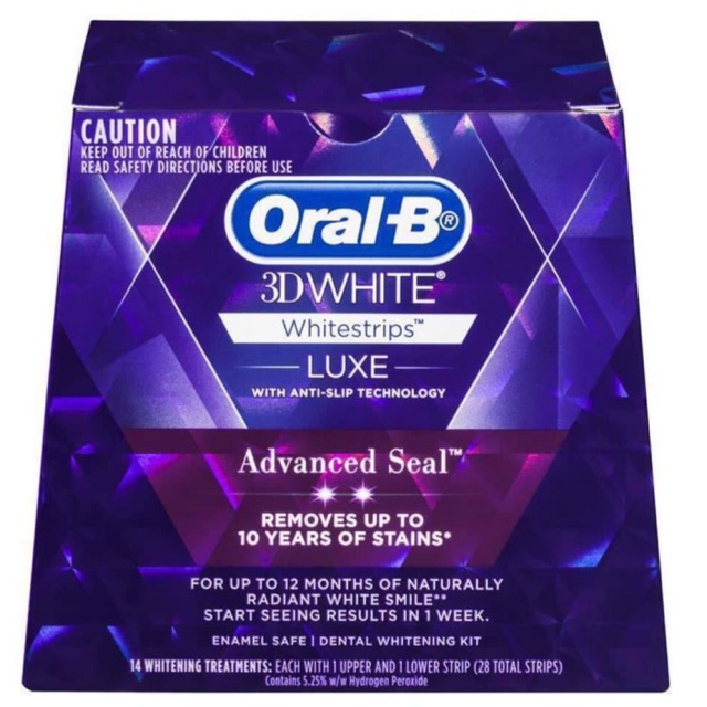 Miếng dán tẩy trắng răng OralB 3D White Whitestrips (1 hộp 14 miếng )