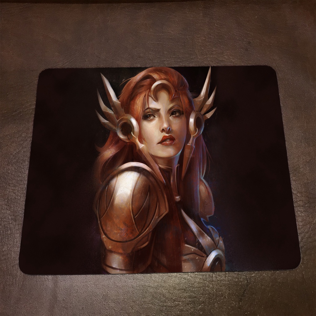 Lót chuột máy tính League of Legends LEONA - Mẫu 1 Mousepad cao su êm ái, nhận in theo yêu cầu