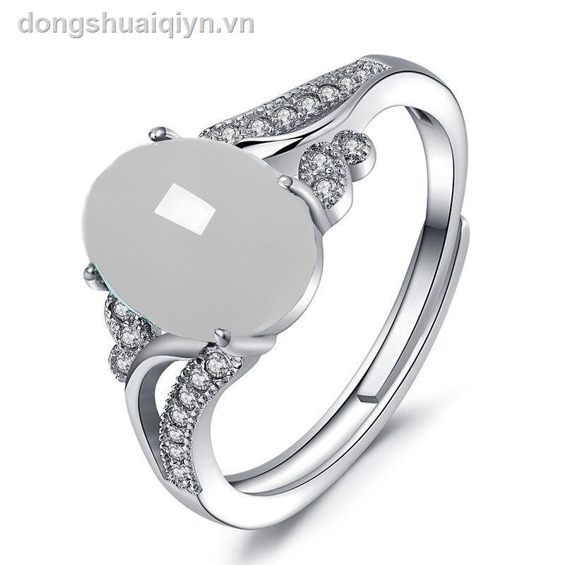 Nhẫn Đeo Tay Bạc 925 Đính Đá Tự Nhiên Thời Trang Cho Nữ