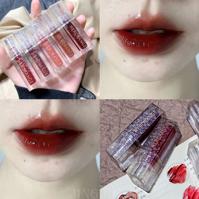 Son Bóng Dưỡng Ẩm Chống Khô Lâu Trôi Thiết Kế Hình Bông Hoa Độc Đáo