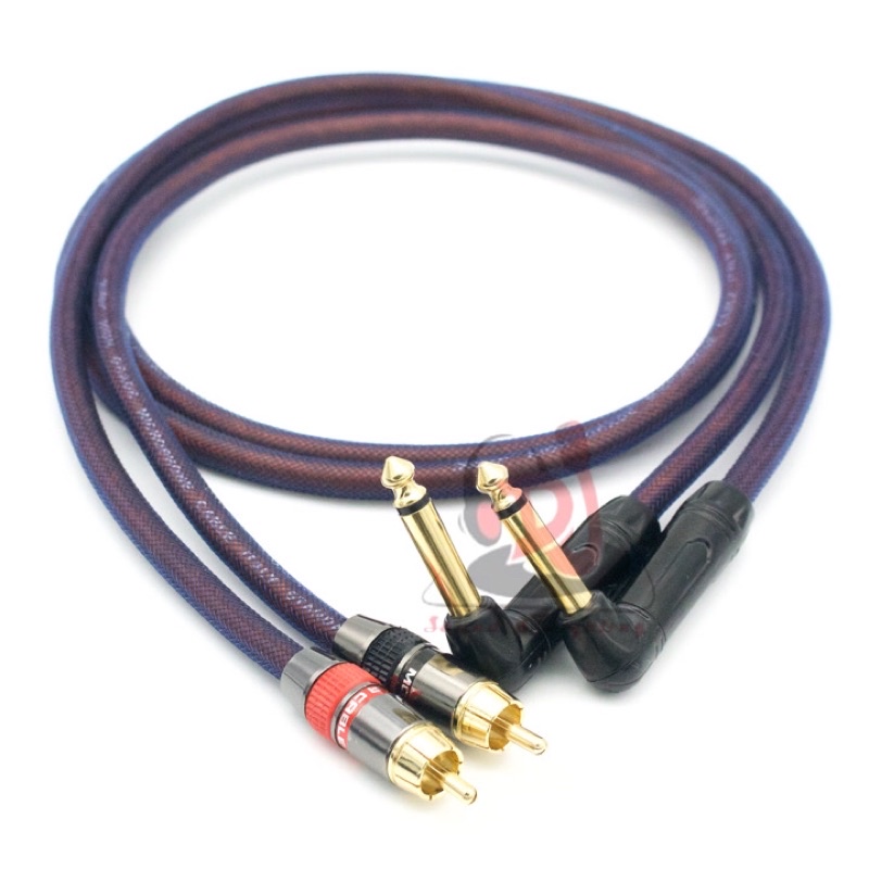 Rắc 6.5ly cong ra hoa sen 02 dây av sang 6 ly cong, jack 6 ly cong ra giắc hoa sen, giắc av